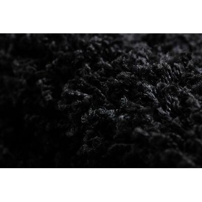RugsX SOFFI Black 80cm Circle Shaggy Rug RugsX SOFFI Black 80cm Circle Shaggy Rug