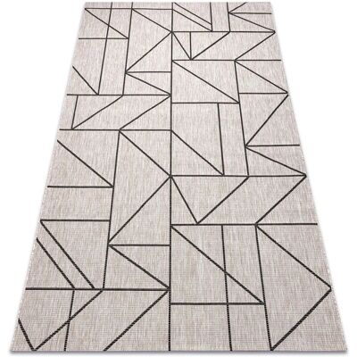 RugsX Alfombra Geométrica Plateada Negra Beige - FloorLUX 20605 RugsX Alfombra Geométrica Plateada Negra Beige - FloorLUX 20605