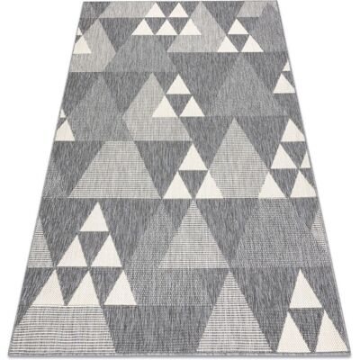 Tappeto grigio geometrico Spring di RUGSX - Interno e Esterno Tappeto grigio geometrico Spring di RUGSX - Interno e Esterno