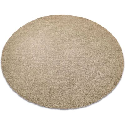 Latio Beige Round Washable Carpet - Carpet Latio Beige Round Washable Carpet - Carpet