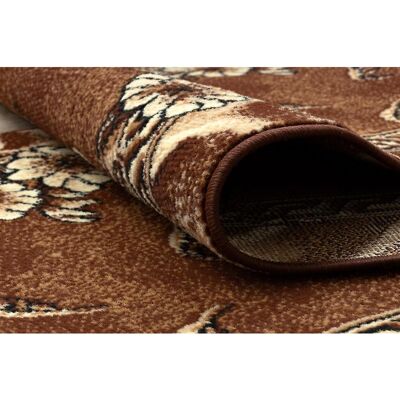 Rugsx - Alfombra de pasillo marrón TRIO 150x730 cm Rugsx - Alfombra de pasillo marrón TRIO 150x730 cm