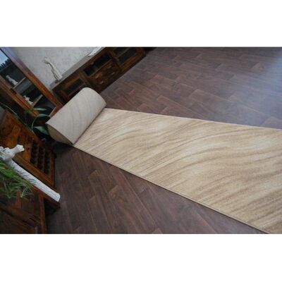 Rugsx KARMEL FRYZ - SAKA tappeto corrido beige - 80x370cm Rugsx KARMEL FRYZ - SAKA tappeto corrido beige - 80x370cm