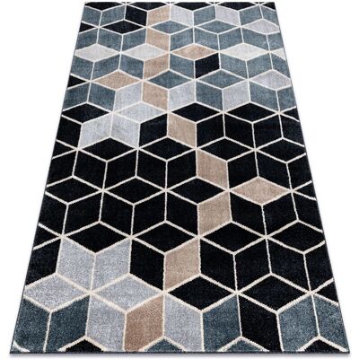 POLI 9139A Cube 3D Black/Grey Carpet - Carpet POLI 9139A Cube 3D Black/Grey Carpet - Carpet