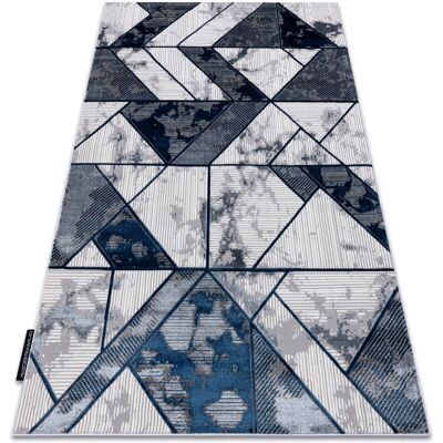 Dywany Łuszczów Tappeto moderno DE LUXE - Geometrico - crema / blu navy 160x220 cm Dywany Łuszczów Tappeto moderno DE LUXE - Geometrico - crema / blu navy 160x220 cm