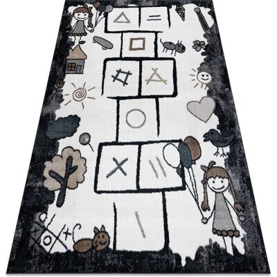 Dywany Łuszczów - Alfombra Fun Hop para niños, juegos de rayuela, animales negro - Alfombra Dywany Łuszczów - Alfombra Fun Hop para niños, juegos de rayuela, animales negro - Alfombra