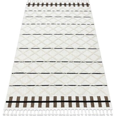 Dywany Łuszczów Y611A Μαροκινός Χαλί - Καφέ / Λευκό - 180x270 cm Dywany Łuszczów Y611A Μαροκινός Χαλί - Καφέ / Λευκό - 180x270 cm