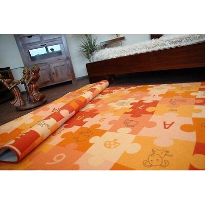 Alfombra PUZZLE RugsX - Naranja 100x500cm - Alfombra Alfombra PUZZLE RugsX - Naranja 100x500cm - Alfombra