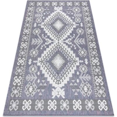 SISAL SION aztec 3007 Flat woven blue / pink / ecru - Carpet SISAL SION aztec 3007 Flat woven blue / pink / ecru - Carpet