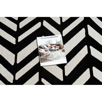 RugsX - Modern herringbone outdoor beige / black 200x290 cm - Carpet RugsX - Modern herringbone outdoor beige / black 200x290 cm - Carpet
