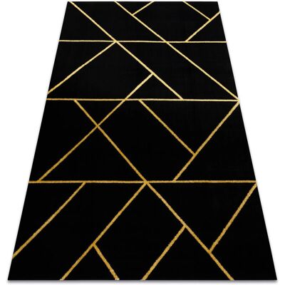Dywany Łuszczów EMERALD Carpet 1012 - Γεωμετρικό μαύρο / χρυσό - Χαλί Dywany Łuszczów EMERALD Carpet 1012 - Γεωμετρικό μαύρο / χρυσό - Χαλί
