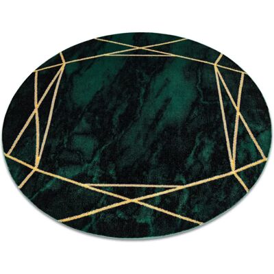 Dywany Łuszczów EMERALD Teppich 1022 Kreis - Glamour, stilvoller Marmor, grüne / goldene 200 cm Dywany Łuszczów EMERALD Teppich 1022 Kreis - Glamour, stilvoller Marmor, grüne / goldene 200 cm