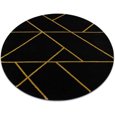 Dywany Łuszczów Alfombra Emerald 1012 círculo - Glamour, mármol elegante, negro / oro Dywany Łuszczów Alfombra Emerald 1012 círculo - Glamour, mármol elegante, negro / oro