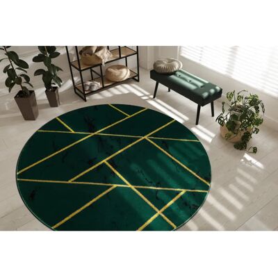Dywany Łuszczów / RugsX Tappeto EMERALD 1012 cerchio - glamour, marmo elegante, verde/oro Dywany Łuszczów / RugsX Tappeto EMERALD 1012 cerchio - glamour, marmo elegante, verde/oro