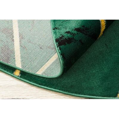 Dywany Łuszczów Tappeto EMERALD 1012 - marmo elegante, geometrico, verde bottiglia / cerchio oro 160 cm Dywany Łuszczów Tappeto EMERALD 1012 - marmo elegante, geometrico, verde bottiglia / cerchio oro 160 cm