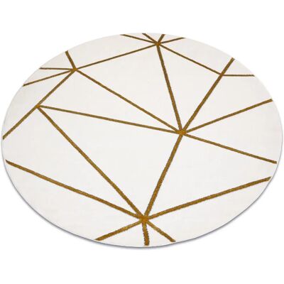 EMERALD Carpet 1013 - Glamour, stylish geometric cream / gold circle 120 cm EMERALD Carpet 1013 - Glamour, stylish geometric cream / gold circle 120 cm