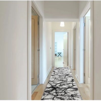 MORAD Marmur Marble grey Runner - 90x340 cm - Hallway Rug MORAD Marmur Marble grey Runner - 90x340 cm - Hallway Rug