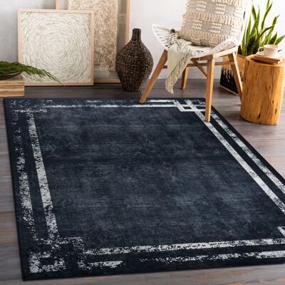 RugsX ANDRE 1486 Μαύρο Λευκό - Χαλί RugsX ANDRE 1486 Μαύρο Λευκό - Χαλί
