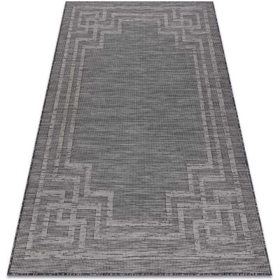 Sisal Patio Flat Woven Carpet - Black 136x190cm Sisal Patio Flat Woven Carpet - Black 136x190cm