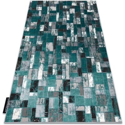 Dywany Łuszczów Modern DE LUXE Geometric Carpet - Green / Anthracite - 200x290cm Dywany Łuszczów Modern DE LUXE Geometric Carpet - Green / Anthracite - 200x290cm