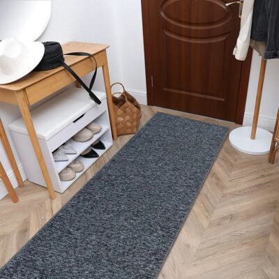 RugsX Runner SUPERSTAR 965 gris - Alfombra de pasillo para calefacción por suelo radiante RugsX Runner SUPERSTAR 965 gris - Alfombra de pasillo para calefacción por suelo radiante