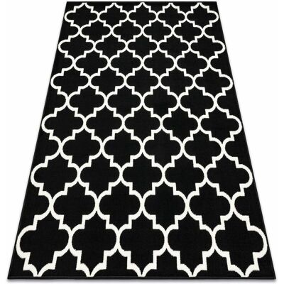 Morad TRELIS Moroccan Carpet - Black - 120x170 cm Morad TRELIS Moroccan Carpet - Black - 120x170 cm