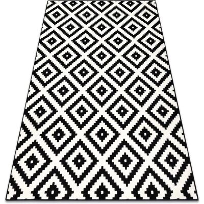 Morad RUTA Diamonds - Rug, black / cream, 140x200 cm Morad RUTA Diamonds - Rug, black / cream, 140x200 cm