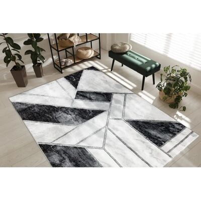 Dywany Łuszczów EMERALD Carpet - Nero / Argento - Stile glamour - Tappeto Dywany Łuszczów EMERALD Carpet - Nero / Argento - Stile glamour - Tappeto