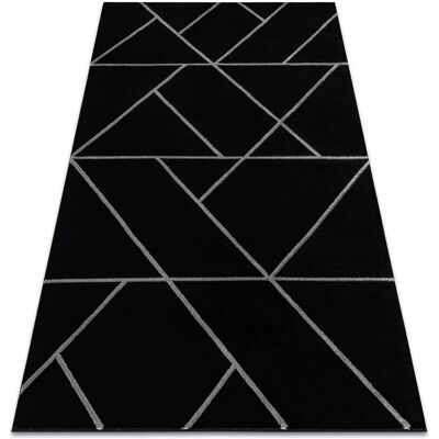 Dywany Łuszczów Tapis EMERALD - Géométrique Noir Argent - Tapis - Publicité Dywany Łuszczów Tapis EMERALD - Géométrique Noir Argent - Tapis - Publicité