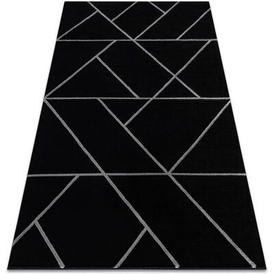 Dywany Łuszczów EMERALD Teppich 7543 - Glamour, schwarz/silber - Teppich Dywany Łuszczów EMERALD Teppich 7543 - Glamour, schwarz/silber - Teppich