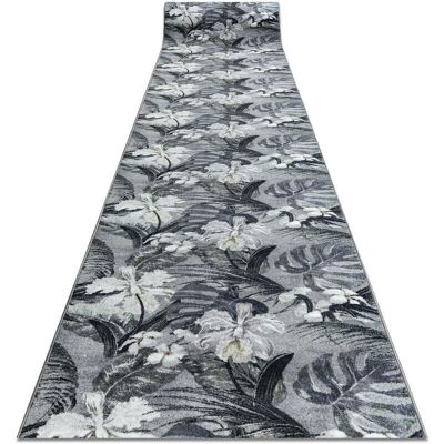 RugsX Hoja de Monstera Antideslizante Gris Pasillo y Cocina RugsX Hoja de Monstera Antideslizante Gris Pasillo y Cocina