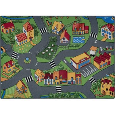 TAPPETO REBEL ROADS Vita rurale 90 Campagna - Antiscivolo per bambini TAPPETO REBEL ROADS Vita rurale 90 Campagna - Antiscivolo per bambini