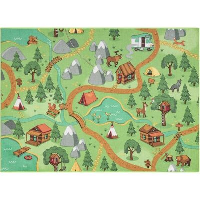 TAPPETO REBEL ROADS Vita selvatica 90 Foresta - Tappeto antiscivolo per bambini TAPPETO REBEL ROADS Vita selvatica 90 Foresta - Tappeto antiscivolo per bambini