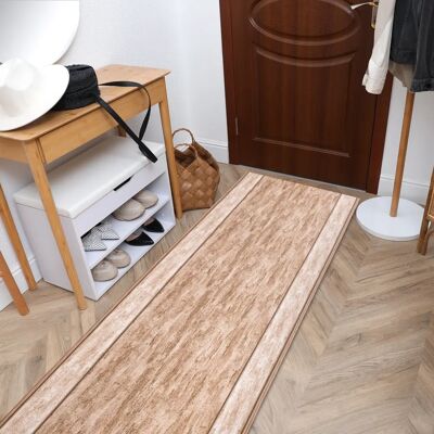 RugsX Alfombra de pasillo beige antideslizante 100x630 cm - Alfombra de corredor RugsX Alfombra de pasillo beige antideslizante 100x630 cm - Alfombra de corredor