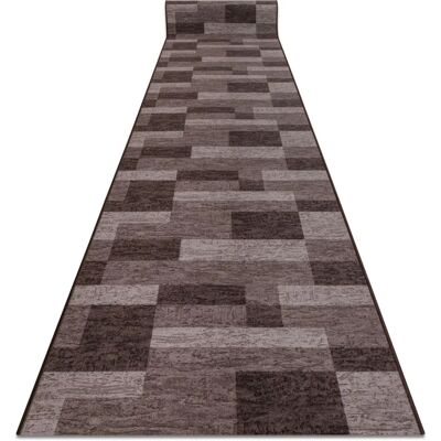 RugsX Icona Alfombra de pasillo marrón - Antideslizante, para calefacción, 80cm x 460cm RugsX Icona Alfombra de pasillo marrón - Antideslizante, para calefacción, 80cm x 460cm