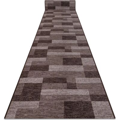 RugsX ICONA alfombra pasillo marrón antideslizante 120x430cm RugsX ICONA alfombra pasillo marrón antideslizante 120x430cm