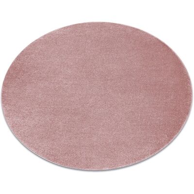 RugsX Pink Softy Carpet - Circular 120cm - Carpet RugsX Pink Softy Carpet - Circular 120cm - Carpet