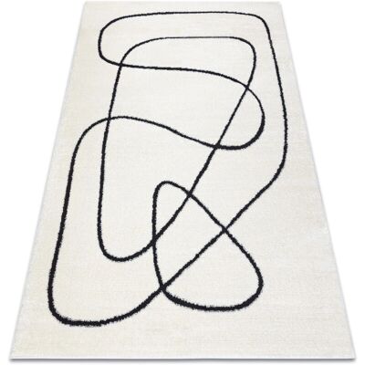 RugsX Modelo 8377 Crema/Negro Alfombra Geométrica - Alfombra RugsX Modelo 8377 Crema/Negro Alfombra Geométrica - Alfombra