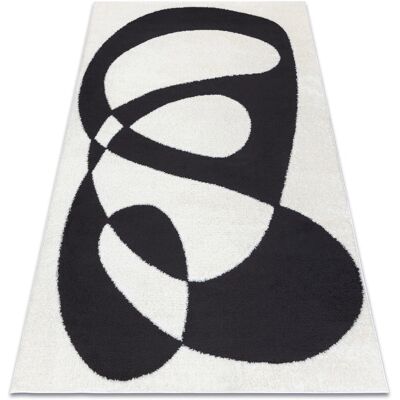 RugsX Modelo 8531 Alfombra Geométrica Crema/Negro - Alfombra RugsX Modelo 8531 Alfombra Geométrica Crema/Negro - Alfombra