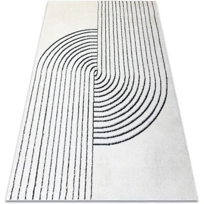 RugsX - Alfombra Modelo 8587 Geométrica - Crema/Negro - 180x270 cm RugsX - Alfombra Modelo 8587 Geométrica - Crema/Negro - 180x270 cm