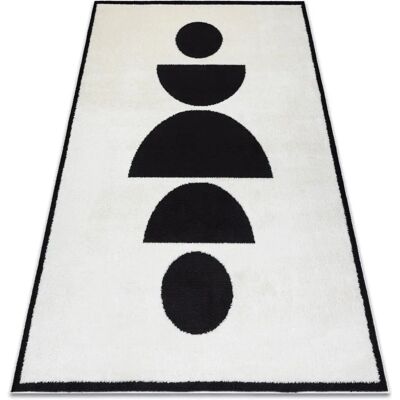 RugsX - Alfombra moderna geométrica crema / negra 160x220cm RugsX - Alfombra moderna geométrica crema / negra 160x220cm