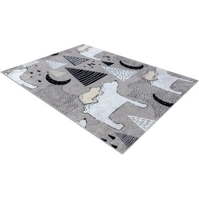 Tappeto lavabile junior RugsX 51974.802 antiscivolo grigio 160x220cm Tappeto lavabile junior RugsX 51974.802 antiscivolo grigio 160x220cm