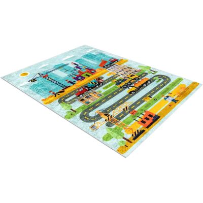 RugsX Junior Μπλε Αντιολισθητικό Χαλί Κατασκευής RugsX Junior Μπλε Αντιολισθητικό Χαλί Κατασκευής