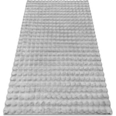 RugsX Silber Bubble Teppich - 60x100cm, 3D Kaninfell-Optik RugsX Silber Bubble Teppich - 60x100cm, 3D Kaninfell-Optik