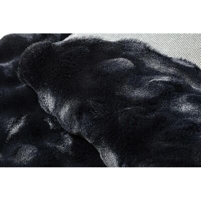 RugsX Alfombra BUBBLE - Imitación piel de conejo, 3D Círculo negro 120cm RugsX Alfombra BUBBLE - Imitación piel de conejo, 3D Círculo negro 120cm