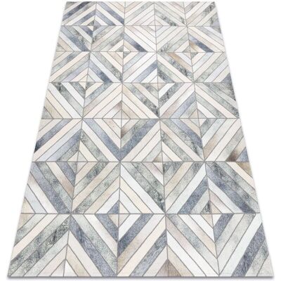 RugsX Beiges Graues Patchwork-Kuhfell-Teppich - 120x170 cm - Teppich RugsX Beiges Graues Patchwork-Kuhfell-Teppich - 120x170 cm - Teppich