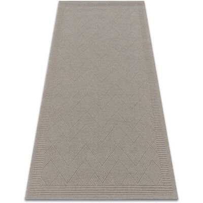 RugsX Wollteppich VILLA 7636/68400 Zickzack - Wolle, Dunkelbeige, 80x150 cm - Teppich RugsX Wollteppich VILLA 7636/68400 Zickzack - Wolle, Dunkelbeige, 80x150 cm - Teppich
