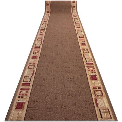RugsX JENA Alfombra Antideslizante Marrón Pasillo 100x390cm RugsX JENA Alfombra Antideslizante Marrón Pasillo 100x390cm