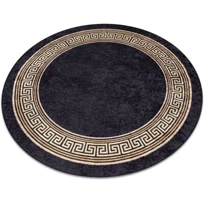 RugsX MIRO 51360.802 Círculo negro/dorado 160cm - Alfombra RugsX MIRO 51360.802 Círculo negro/dorado 160cm - Alfombra