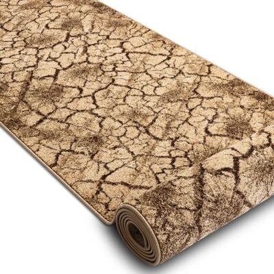 RugsX KARMEL Terra Suelo agrietado Tostado - Pasillo alfombra RugsX KARMEL Terra Suelo agrietado Tostado - Pasillo alfombra