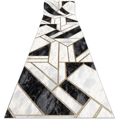 RugsX Emerald Pasillo 1015 - Alfombra con mármol y geométrica negro/oro RugsX Emerald Pasillo 1015 - Alfombra con mármol y geométrica negro/oro